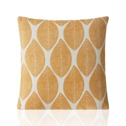 Luxury Living Luxury Bliss Cut Velvet Cushion in Yellow - Size: 45 cm x 45 cm - thumbnail 1