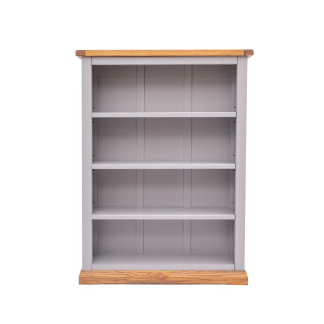 Cabinet Bits Bookcase with plinth 120x90x25cm in Grey - Size: 120 x 90 x 25 cm - image 1