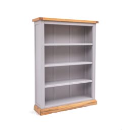 Cabinet Bits Bookcase with plinth 120x90x25cm in Grey - Size: 120 x 90 x 25 cm - thumbnail 2