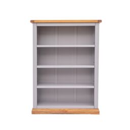 Cabinet Bits Bookcase with plinth 120x90x25cm in Grey - Size: 120 x 90 x 25 cm - thumbnail 1