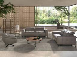 Angel Cerda Round Walnut-Veneer Coffee Table with Black Steel in Brown - thumbnail 5