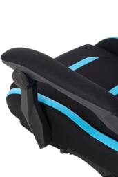 Living and Home Ergonomic High Back Gaming Office Chair with Footrest - Blue & Black - thumbnail 7