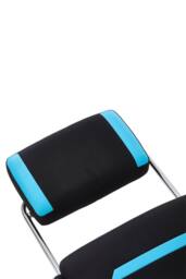 Living and Home Ergonomic High Back Gaming Office Chair with Footrest - Blue & Black - thumbnail 8