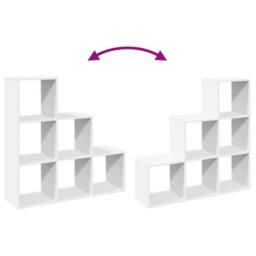 Berkfield Home Room Divider Bookcase¬†3-Tier¬†White 99x29x99 cm Engineered Wood in White - Size: 99 x 29 x 99 cm - thumbnail 8
