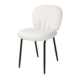 Home Garden Direct Muffin - Set of 2 Dining Chairs in Boucle - Cream in Beige - thumbnail 5