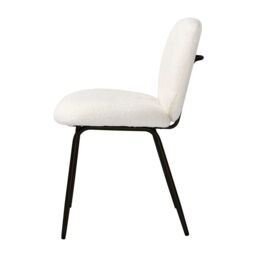 Home Garden Direct Muffin - Set of 2 Dining Chairs in Boucle - Cream in Beige - thumbnail 4