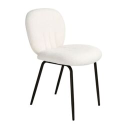 Home Garden Direct Muffin - Set of 2 Dining Chairs in Boucle - Cream in Beige - thumbnail 6