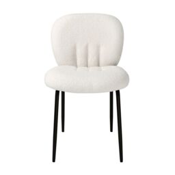 Home Garden Direct Muffin - Set of 2 Dining Chairs in Boucle - Cream in Beige - thumbnail 3