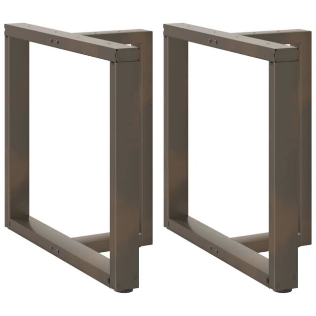 Berkfield Home Dining Table Legs T-Shaped¬†2 pcs Natural Steel 80x35x(72-73) cm Steel in Black - image 1