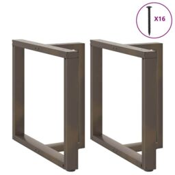 Berkfield Home Dining Table Legs T-Shaped¬†2 pcs Natural Steel 80x35x(72-73) cm Steel in Black - thumbnail 3