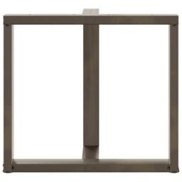 Berkfield Home Dining Table Legs T-Shaped¬†2 pcs Natural Steel 80x35x(72-73) cm Steel in Black - thumbnail 6