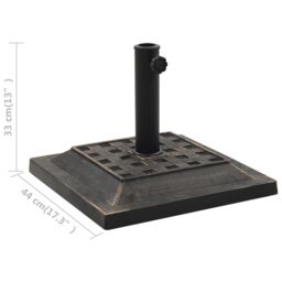 Berkfield Home Parasol Base Square Polyresin 12 kg Bronze in Brown - thumbnail 6