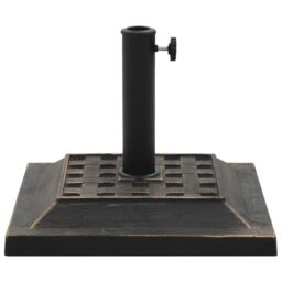 Berkfield Home Parasol Base Square Polyresin 12 kg Bronze in Brown - thumbnail 2