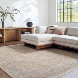 Livabliss Galey Alix Maria Elena III-Vintage Brown Blue Traditional Fringe Living Rug - Size: 200 cm x 275 cm - thumbnail 1