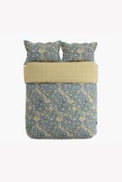 Morris & Co 'Trent' Cotton Duvet Cover Set in Blue - Size: Double - thumbnail 3