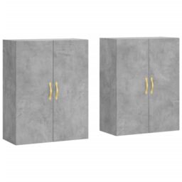 Berkfield Home Wall Mounted Cabinets 2 pcs Concrete Grey 69.5x34x90 cm - thumbnail 2