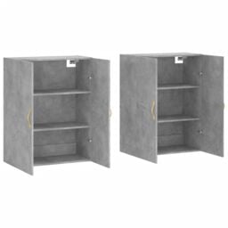 Berkfield Home Wall Mounted Cabinets 2 pcs Concrete Grey 69.5x34x90 cm - thumbnail 4