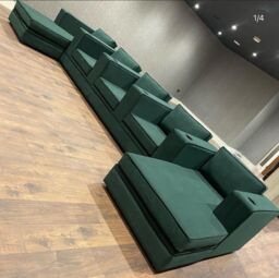 HOB Furniture Thomas Chaise Individual Cinema Seating - 15ftx5ft in Dark Green
