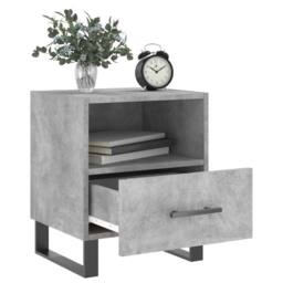 Berkfield Home Modern Bedside Cabinet Concrete Grey 40x35x47.5 cm Engineered Wood - thumbnail 7