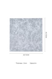 Living and Home 24Pcs Square Stone Effect Self Adhesive Floor Tiles in Grey - thumbnail 6