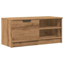 Berkfield Home TV Cabinet Artisan Oak 80x35x36.5 cm Engineered Wood in Brown - thumbnail 2