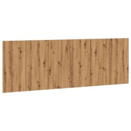 Berkfield Home Wall Headboard Artisian Oak 240x1.5x80 cm Engineered Wood in Brown - thumbnail 2