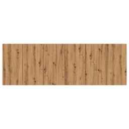Berkfield Home Wall Headboard Artisian Oak 240x1.5x80 cm Engineered Wood in Brown - thumbnail 3