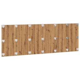 Berkfield Home Wall Headboard Artisian Oak 240x1.5x80 cm Engineered Wood in Brown - thumbnail 4