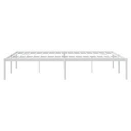 Berkfield Home Metal Bed Frame White 140x190 cm - thumbnail 6