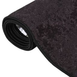 Berkfield Home Rug Washable 80x300 cm Anthracite Anti Slip in Black - Size: 100 cm diameter - thumbnail 3