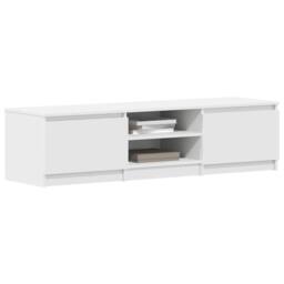 Berkfield Home TV Cabinet White 140x40x35.5 cm Engineered Wood - thumbnail 4