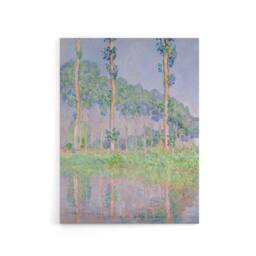 "Artery8 Poplars Pink Effect Landscape Monet Vintage Canvas Wall Art - Size: W18"" x H24""" - thumbnail 1
