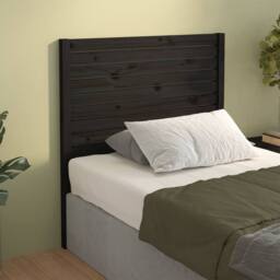 Berkfield Home Bed Headboard Black 96x4x100 cm Solid Wood Pine - Size: 96 x 4 x 100 cm - thumbnail 2