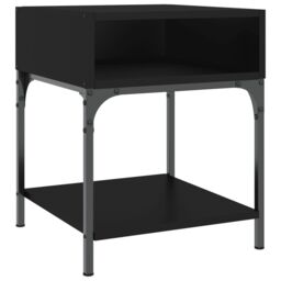 Berkfield Home Bedside Tables 2 pcs Black 40x41x50 cm Engineered Wood - Size: 40 x 41 x 50 cm - thumbnail 4