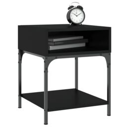 Berkfield Home Bedside Tables 2 pcs Black 40x41x50 cm Engineered Wood - Size: 40 x 41 x 50 cm - thumbnail 3