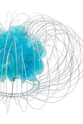 Orsina 55.5cm Glass & Brass Finish Table Lamp With White Shade, Glass Dome Base Lamp, Classic Side Lamp For Lounge in Blue - thumbnail 2