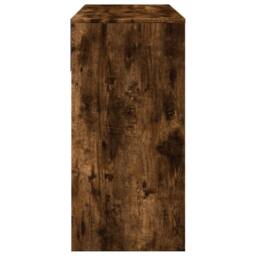 Berkfield Home Modern Dressing Table with Mirror Smoked Oak 80x39x80 cm in Brown - Size: 80 x 39 x 80 cm - thumbnail 6