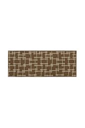 JVL Vector Machine Washable Latex Backed Runner Doormat, 57x150cm, Brown - Size: 50 cm x 150 cm - thumbnail 1