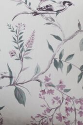 Dreams & Drapes 'Jazmine' Filled 100% Cotton Cushion With Hand Painted Floral Print in Lavender - Size: 43 cm x 43 cm - thumbnail 2