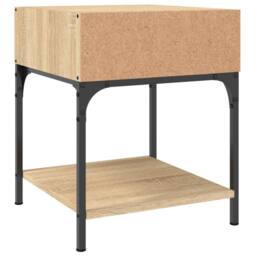 Berkfield Home Bedside Table Sonoma Oak 40x41x50 cm Engineered Wood in Brown - Size: 40 x 41 x 50 cm - thumbnail 6
