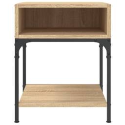 Berkfield Home Bedside Table Sonoma Oak 40x41x50 cm Engineered Wood in Brown - Size: 40 x 41 x 50 cm - thumbnail 4