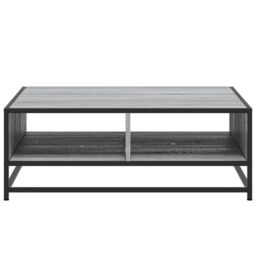 Berkfield Home Coffee Table Grey Sonoma 80x80x30 cm Engineered Wood & Metal - Size: 80 x 80 x 30 cm - thumbnail 5