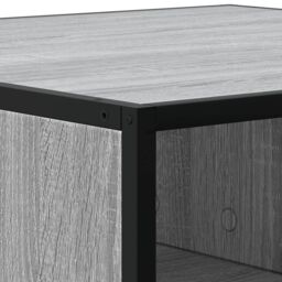 Berkfield Home Coffee Table Grey Sonoma 80x80x30 cm Engineered Wood & Metal - Size: 80 x 80 x 30 cm - thumbnail 8