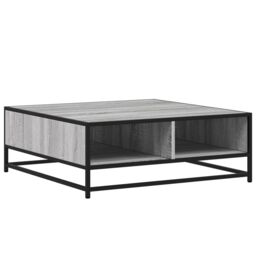 Berkfield Home Coffee Table Grey Sonoma 80x80x30 cm Engineered Wood & Metal - Size: 80 x 80 x 30 cm - thumbnail 7