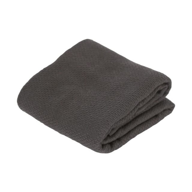 Nicola Spring Deluxe 100% Cotton Tea Towel Absorbent Kitchen Dish Cloth Drying Towel - 60cm x 40cm in Charcoal
