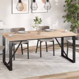 Berkfield Home Table Tops 4 pcs 90x45x2.5 cm Rectangular Solid Wood Pine in Natural - thumbnail 2