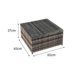 Oseasons Malta Rattan 2 Seat Tea for Two Set in Walnut Grey in Brown - thumbnail 3