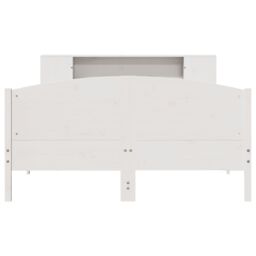 Berkfield Home Bookcase Bed without Mattress White 160x200cm Solid Wood Pine - Size: 160x200 cm - thumbnail 4