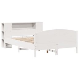 Berkfield Home Bookcase Bed without Mattress White 160x200cm Solid Wood Pine - Size: 160x200 cm - thumbnail 3