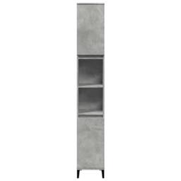 Berkfield Home Durable 3 Piece Bathroom Furniture Set Concrete Grey Engineered Wood - thumbnail 5